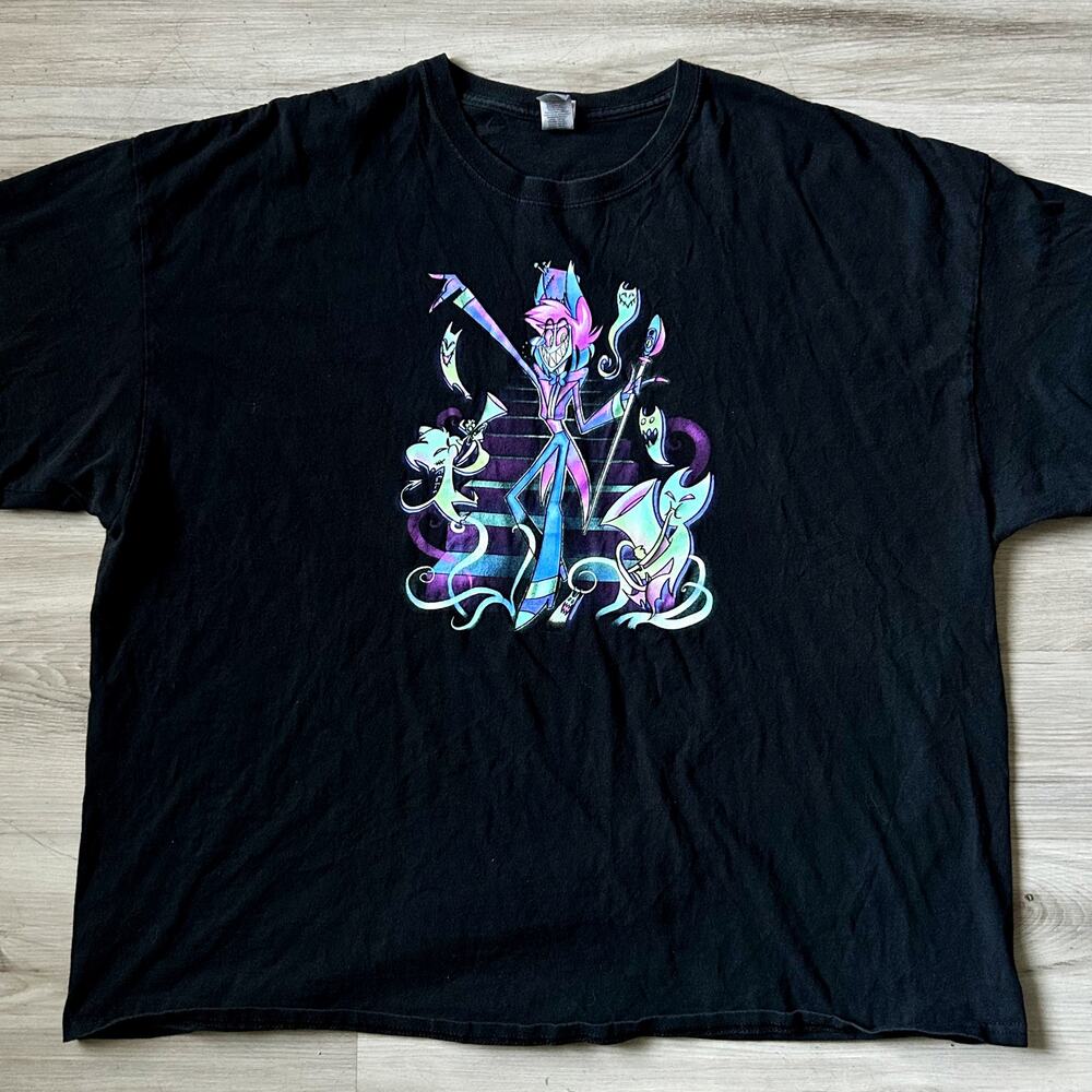 Hazbin Hotel Neon Alastor's Show Pertheseus & ShinFuranSan LTD Print Shirt 4XL